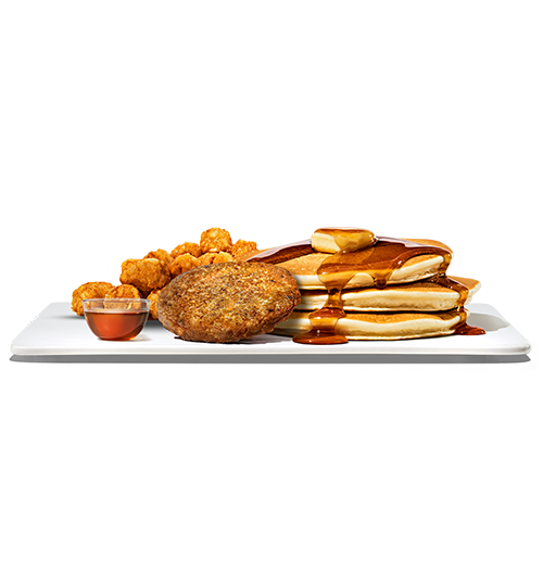 Pancakes with Chicken Sausage Platter